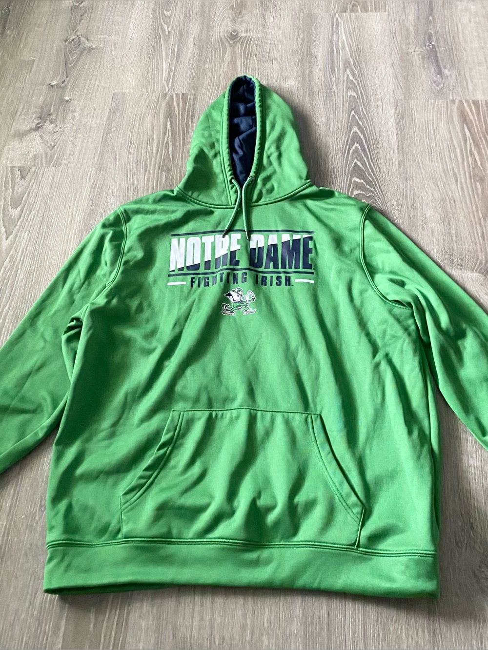 Notre Dame Fighting Irish Logo Hoodie Sweatshirt Colosseum Kelly Green XXL